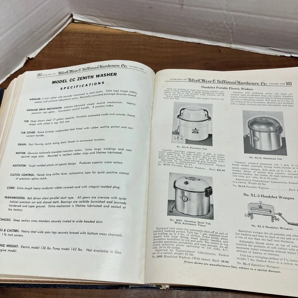 Blish, Mize & Silliman Hardware Catalog No 50 1950 Atchison Kansas Vintage